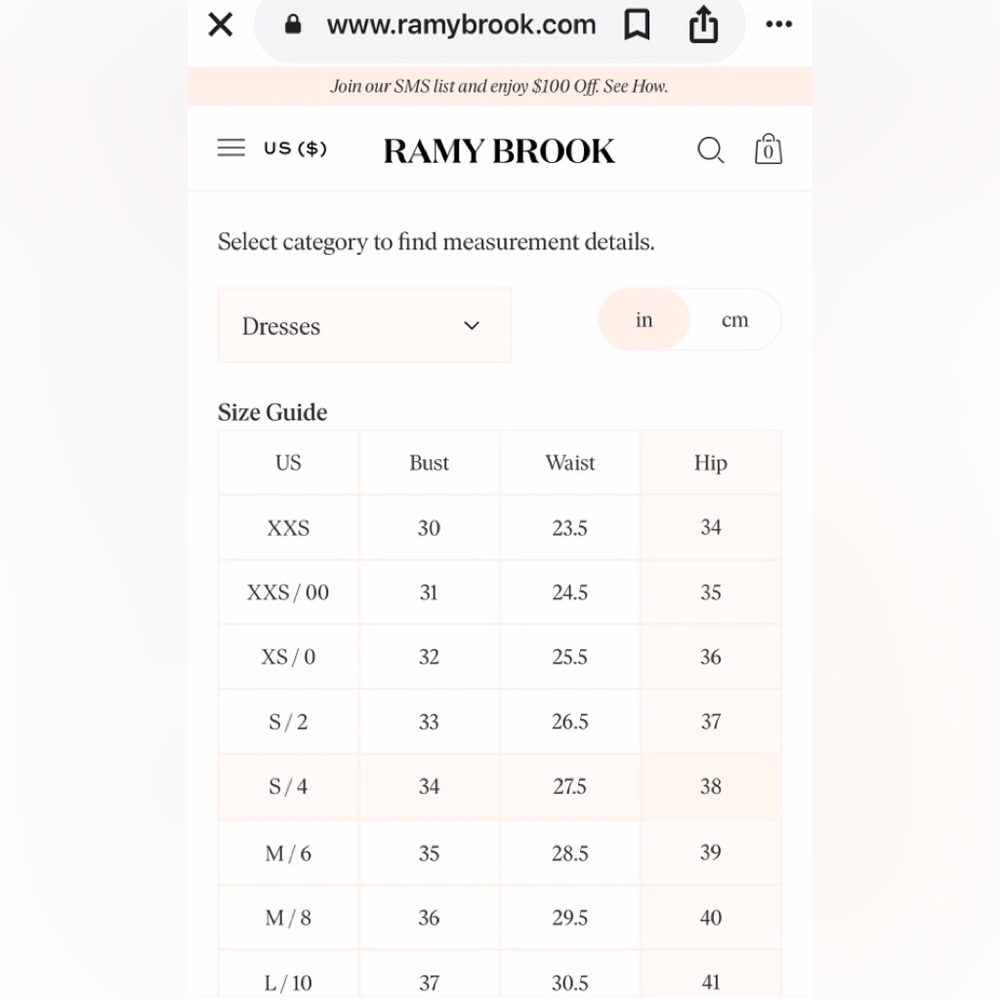 Ramy Brook Audrey Black Smocked Waist Crepe de Chine Midi Dress-Size P/US Small - Picture 15 of 15
